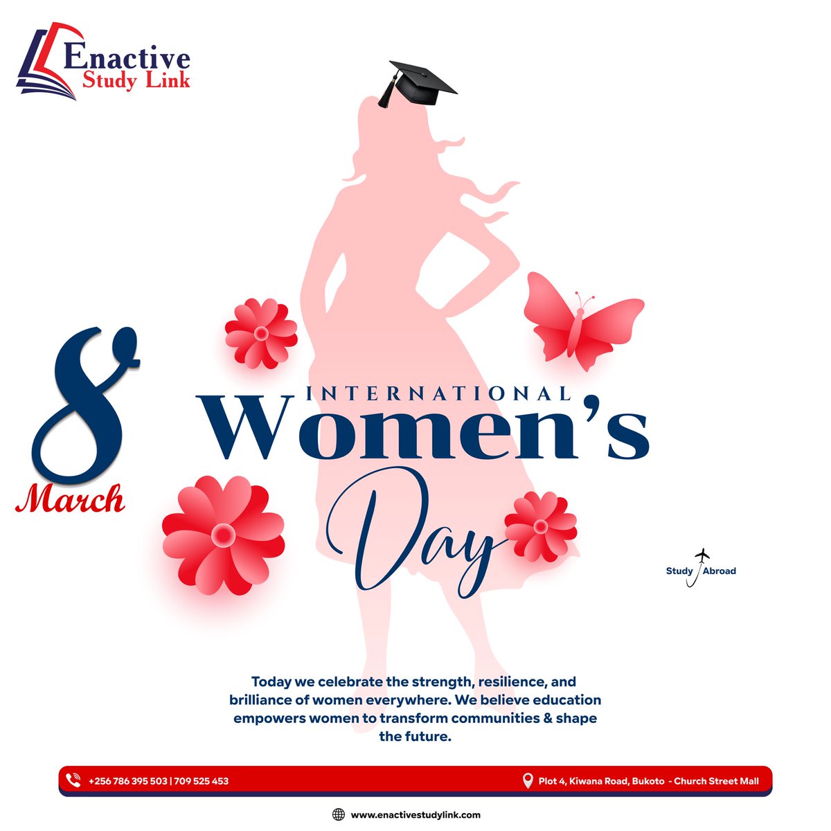 EnactiveStudyLi's tweet photo. Empowered women empower the world. 

At Enactive Study Link, we celebrate the women who pursue education, break barriers, and inspire the future.

Happy International Women’s Day. 

#InternationalWomensDay  #WomenInEducation #EmpowerWomen #StudyAbroad #EnactiveStudyLink https://t.co/dykR5IMk1f
