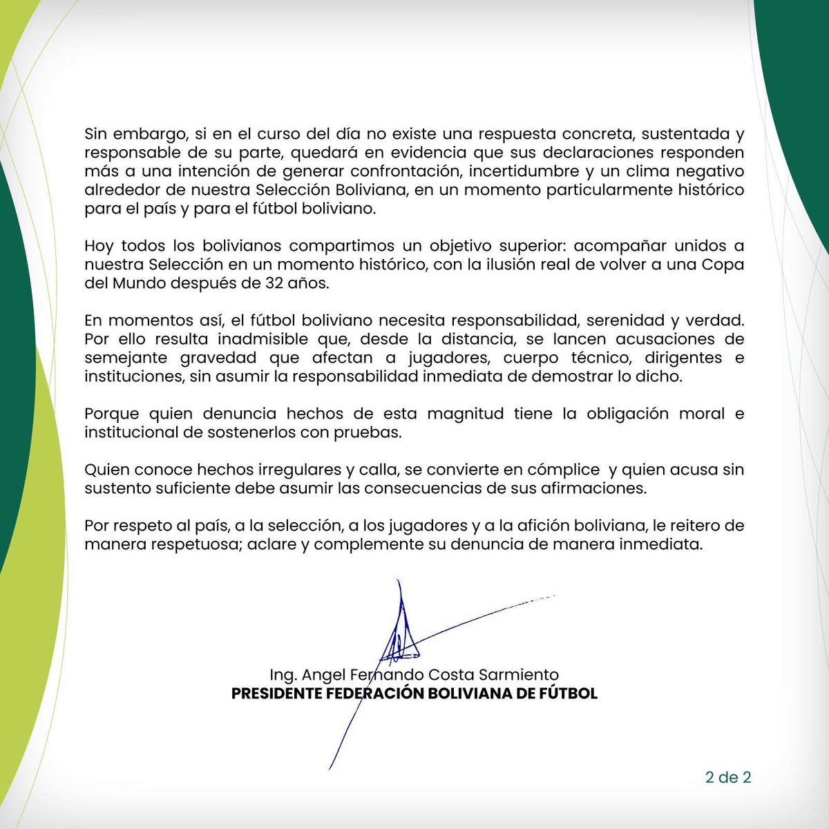 Federación Boliviana de Fútbol tweet media