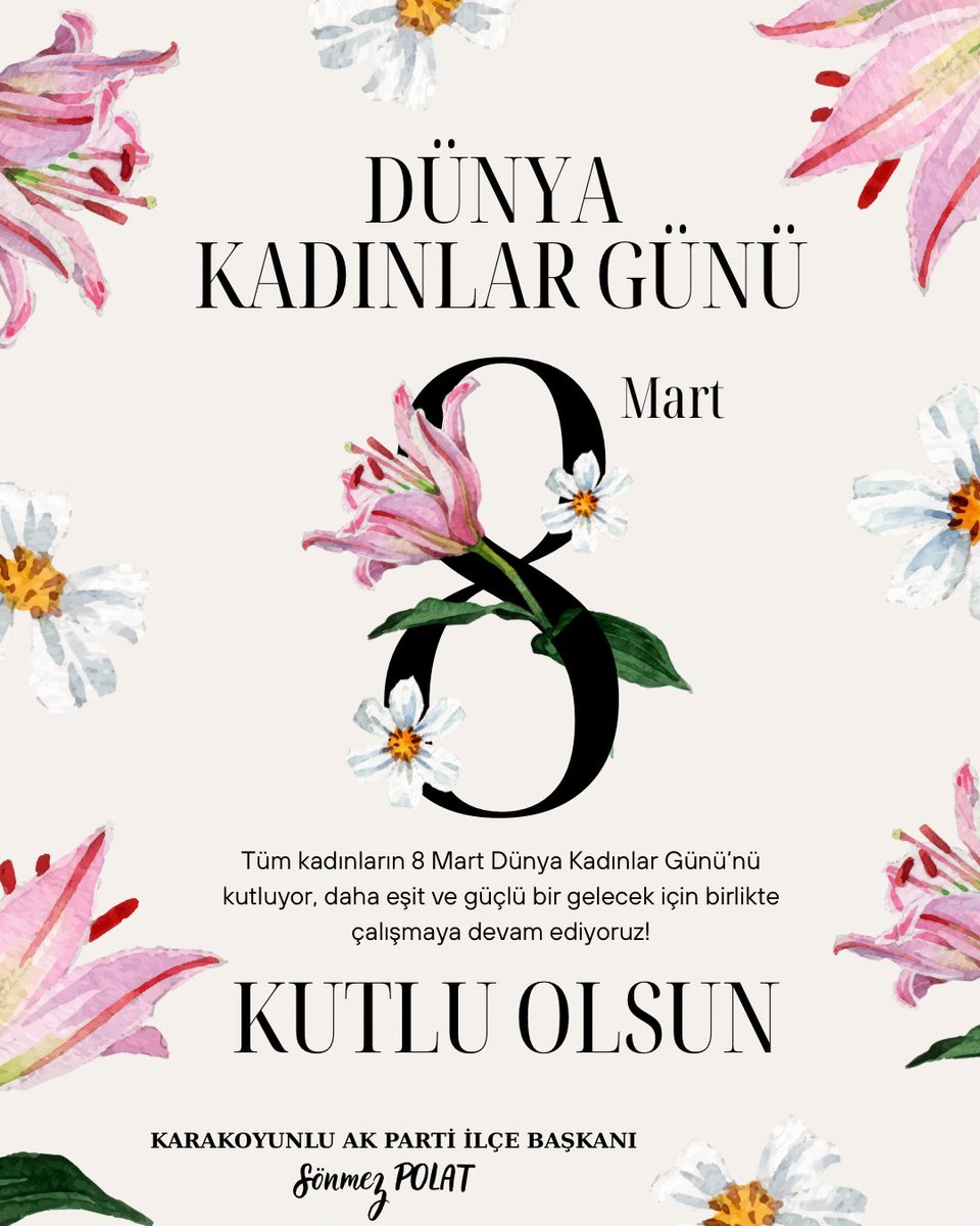 ilce76's tweet photo. Hayata emekleriyle değer katan, sevgileriyle dünyayı güzelleştiren tüm kadınların 8 Mart Dünya Kadınlar Günü kutlu olsun. https://t.co/LwTuIHeMEl