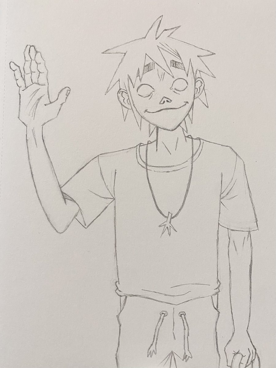 cat_named_bird's tweet photo. Sketch of 2-D from Gorillaz! https://t.co/Us3IlLdP1Y