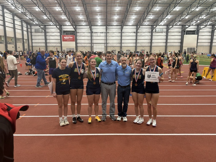 AyersvilleAD's tweet photo. 🏃‍♀️ STATE PODIUM FINISH! 🏃‍♀️

The Ayersville 4x200 Meter Relay team placed 3rd at the OATCCC State Indoor Division 4 Track Meet today, finishing with an outstanding time of 1:53.23!

Way to go girls and coaches! https://t.co/wJbLJl1q0b