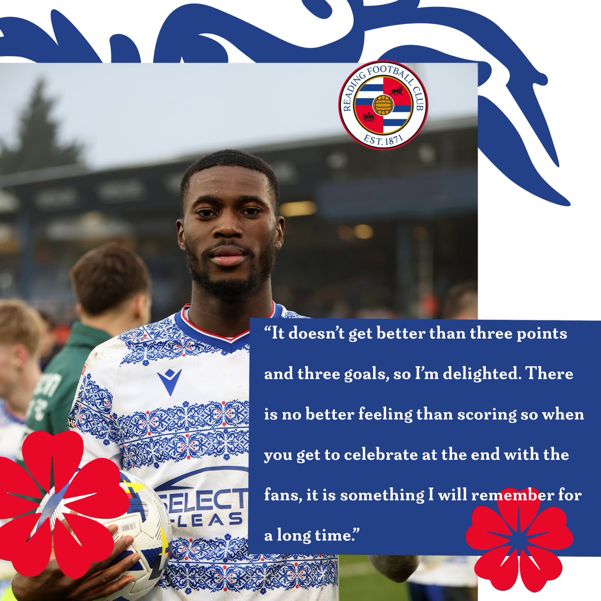 Our hat-trick hero on yesterday's unforgettable victory at Luton Town.
