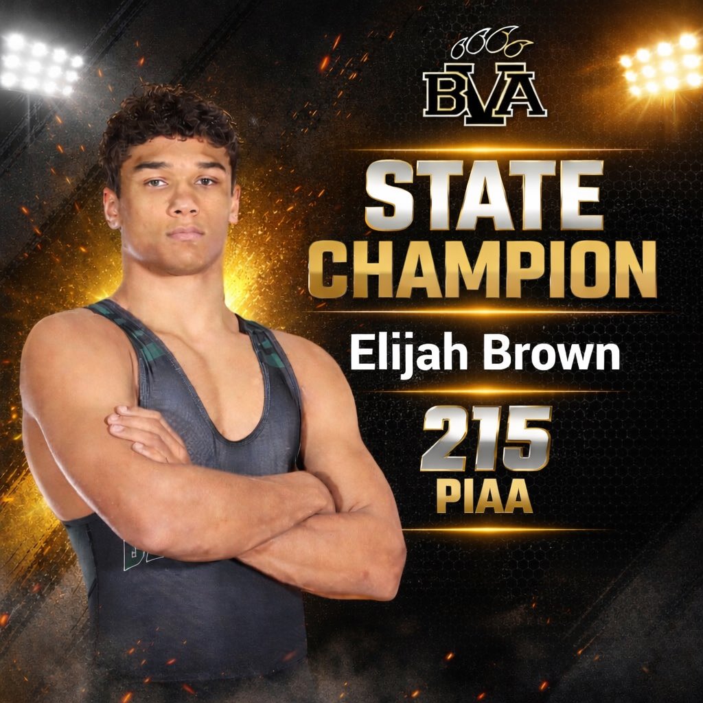 BvasdAthletics's tweet photo. 🚨HAIL MIGHTY LEOPARDS VICTORY🚨

CONGRATULATIONS TO FANTASTIC  REPRESENTATIVE OF LEOPARD ATHLETICS. ELIJAH BROWN 🐆

🏆TWO TIME PIAA CHAMP🏆 https://t.co/T6mM0f01XJ