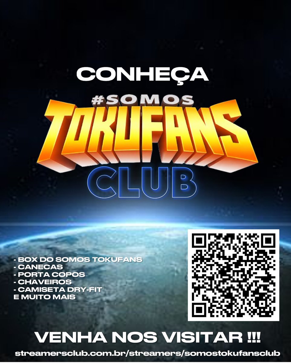 Novidade para os amigos do Projeto Somos Tokufans!

Agora você pode fazer parte ainda mais do nosso universo! Conheça o Somos Tokufans Club, um espaço criado especialmente para quem curte e apoia o projeto.
Venha conferir:
streamersclub.com.br/streamers/somo…
Contamos com você!