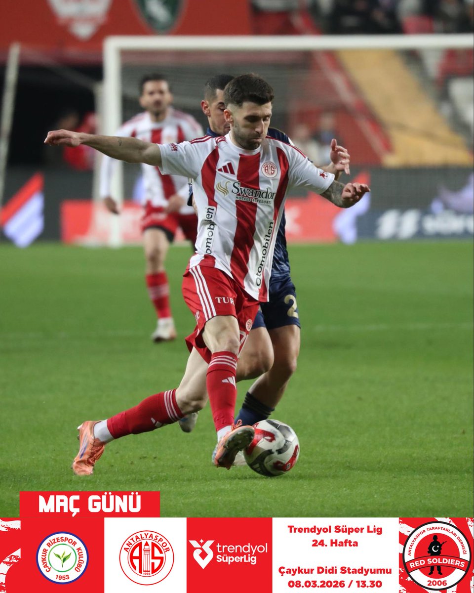 🏆 Trendyol Süper Lig 25.Hafta
🆚 Çaykur Rizespor
🏟️ Çaykur Didi Stadyumu
🗓️ 8 Mart Pazar
🕖 13.30