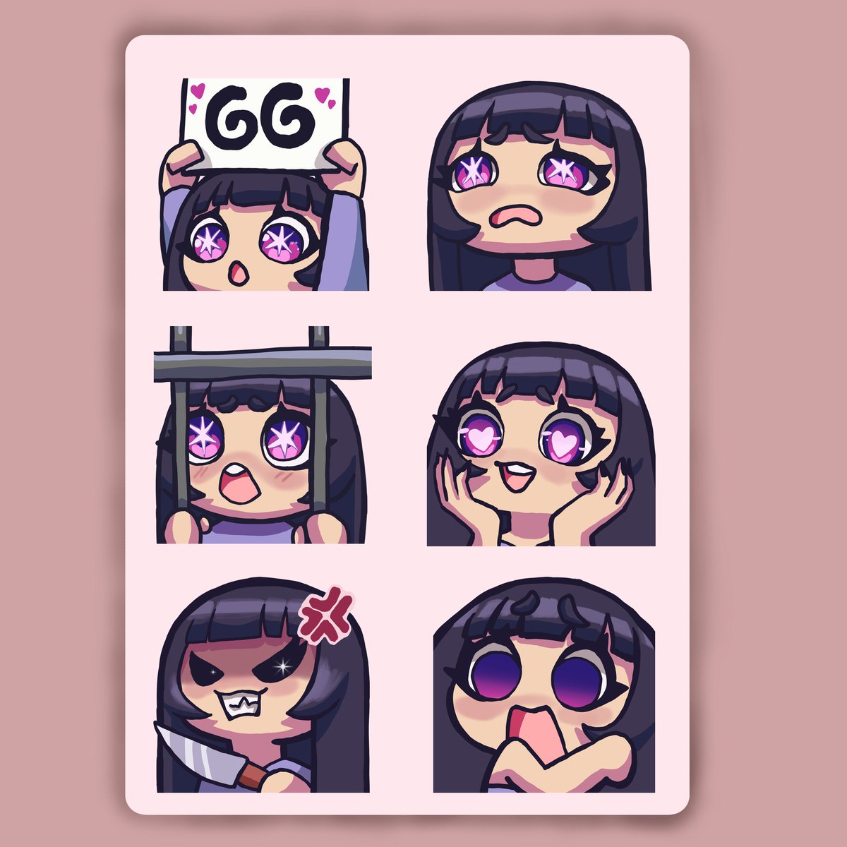 Commission of Emotes for Xoxorcist.  #emote #twitch  #Commission #digitalartwork