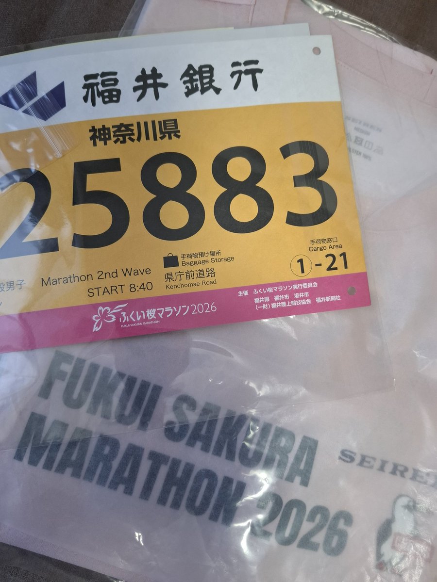 dm_takeshi's tweet photo. ゼッケン、Tシャツ届いた。たかまるー https://t.co/NfZZi8qlfg
