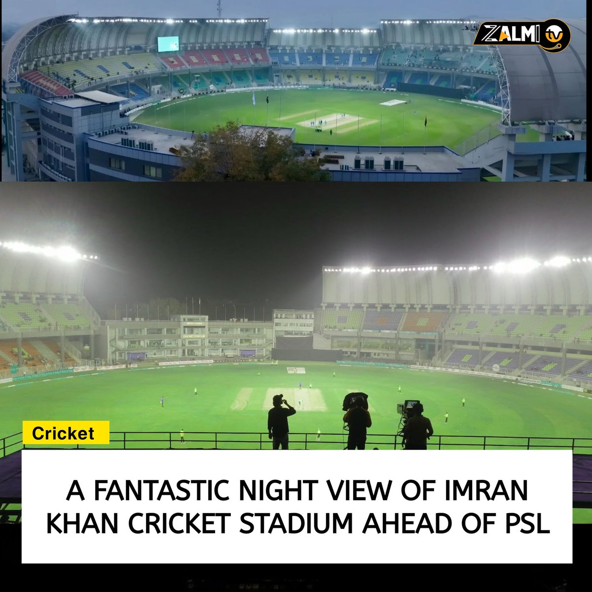 zalmitvlive's tweet image. A Fantastic Night View of Imran Khan Cricket Stadium Ahead of PSL 11.

#ImranKhanCricketStadium #Peshawar