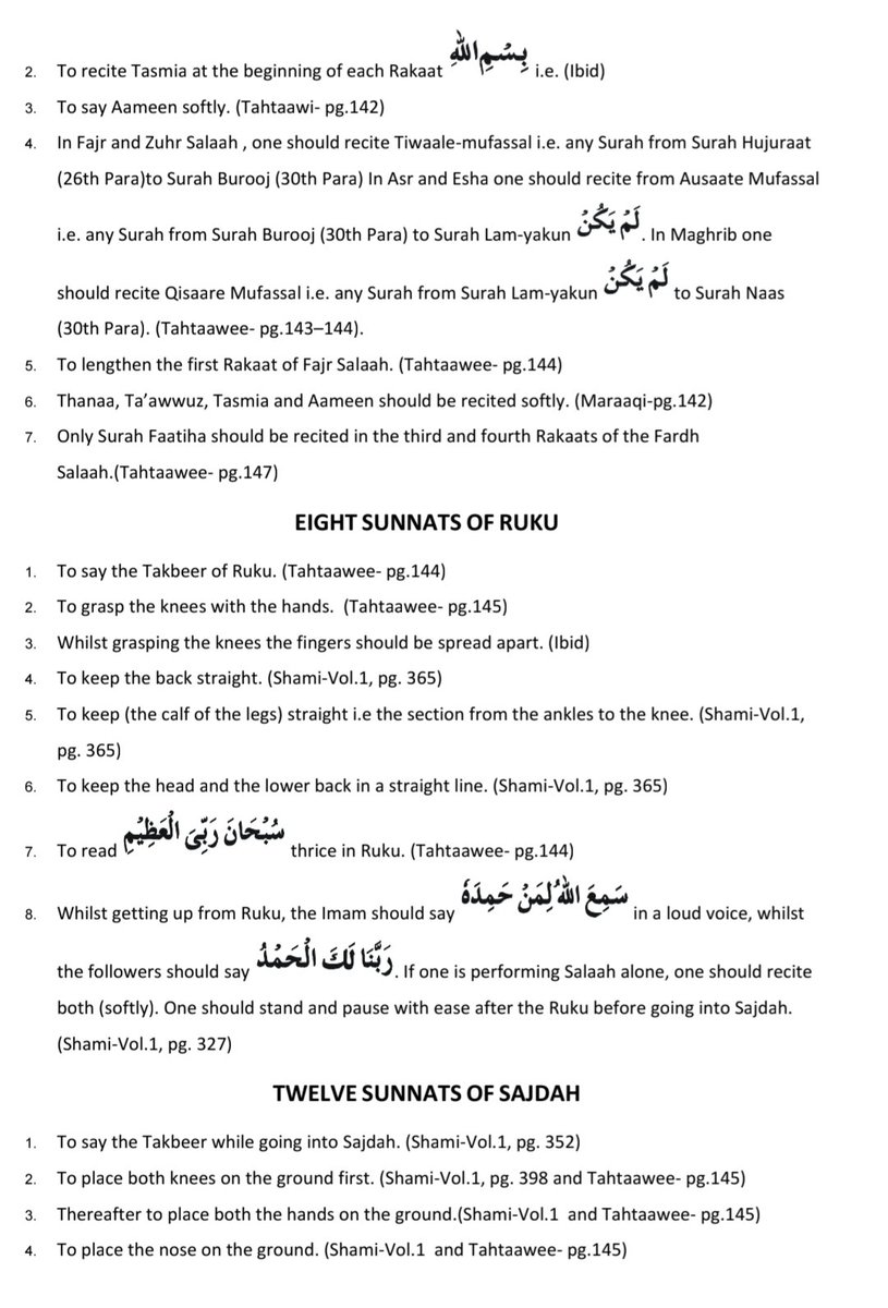 Fussilat_Acad's tweet photo. The 51 Sunnahs of Salah. Part 1

Obligatory Acts of Salah
Differences in Women’s Prayer
Etiquettes of Prayer

11 Sunnahs of Qiyam
7 Sunnahs of Qira’at
8 Sunnahs of bowing
12 Sunnahs of prostration
13 Sunnahs of Qa‘dah
= 51

#Quran #hadees #Hadith #Sunnah #Islam #GalaxyS26Ultra https://t.co/DkCfEf8AD5
