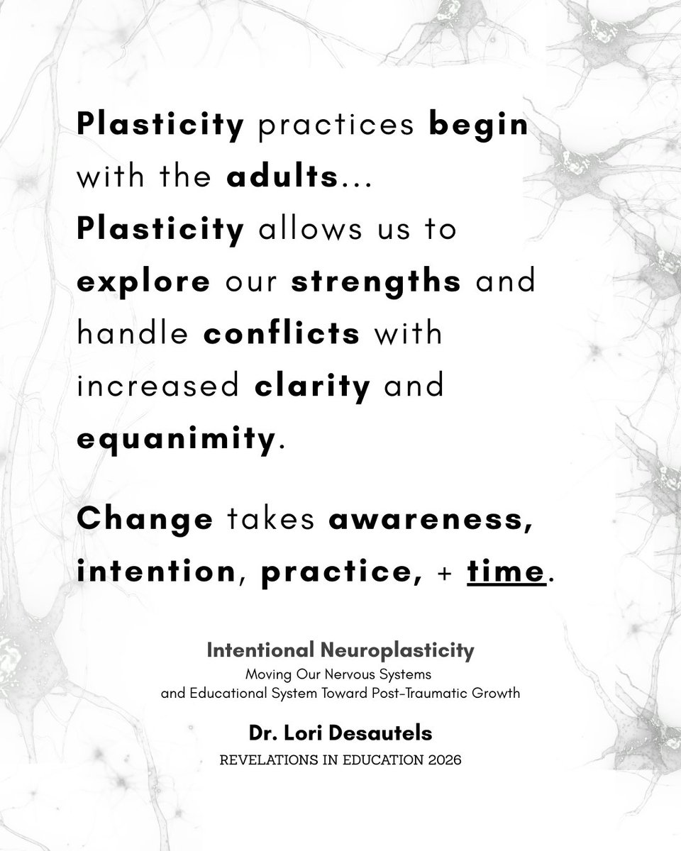 Plasticity begins the adults!
Pausing, noticing, and choosing how we respond, especially when things feel overwhelming or rough.
Change takes awareness, intention, practice, and ...time ❤️!

#mtssforadults
#neuroplasticity
#appliededucationalneuroscience
#educators