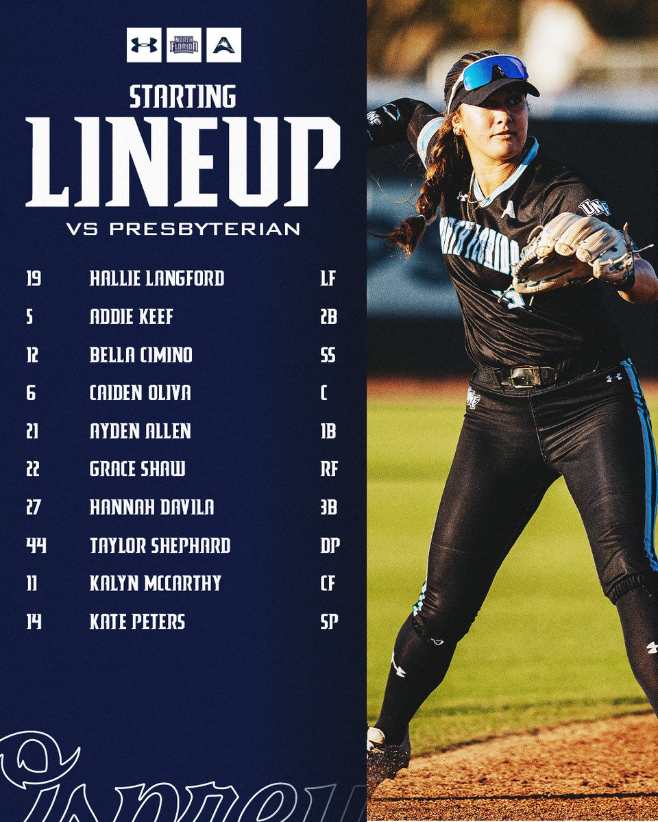 OspreySB's tweet photo. Our lineup against Presbyterian!

Watch: https://t.co/CtDmKoTIoj (ESPN+)
Live Stats: https://t.co/109bjWfRkJ

#SWOOP https://t.co/foBkyspV5k
