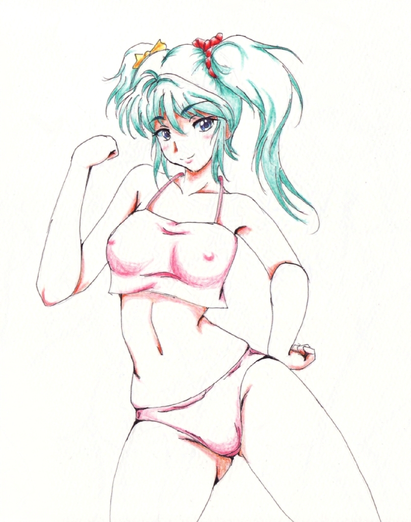 #昭和生まれの絵描きさんの絵を魅せて 
#過去絵 
保育園のころはファミコンどころかビデオデッキも無かったしテレビはチャンネルダイアルをがちゃがちゃ回してたぜ
ふふ、怖いか? ←涙 拭けよ ←じゃかましいわ! 