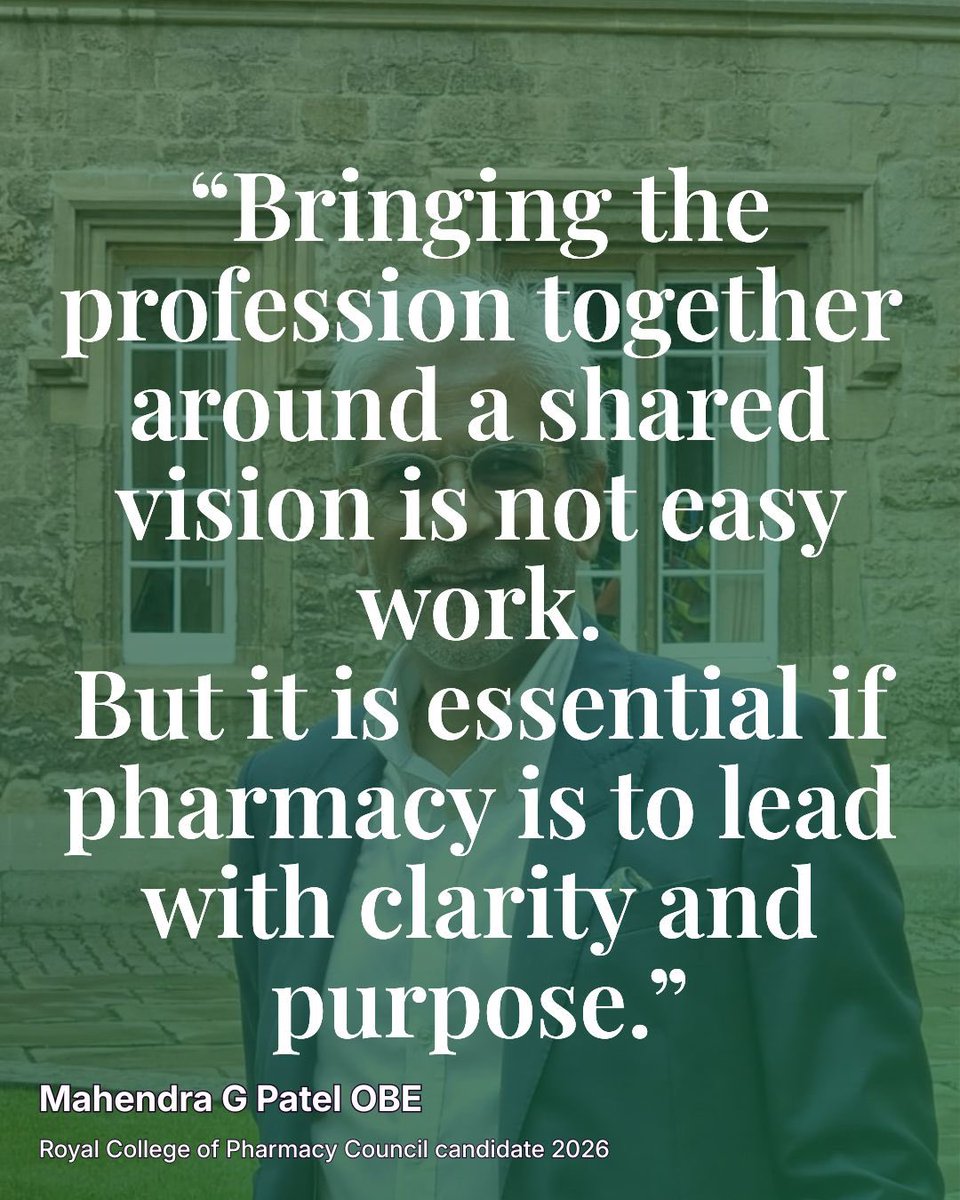 drmahendrapatel's tweet photo. Pharmacy Council Elections : Good leadership questions deserve thoughtful answers.

Important points raised by Nicola Stockman below — which go to the heart of the transition pharmacy is navigating towards becoming a Royal College of Pharmacy.
#Pharmacy #ProfessionalLeadership https://t.co/ED7mPcnbgW