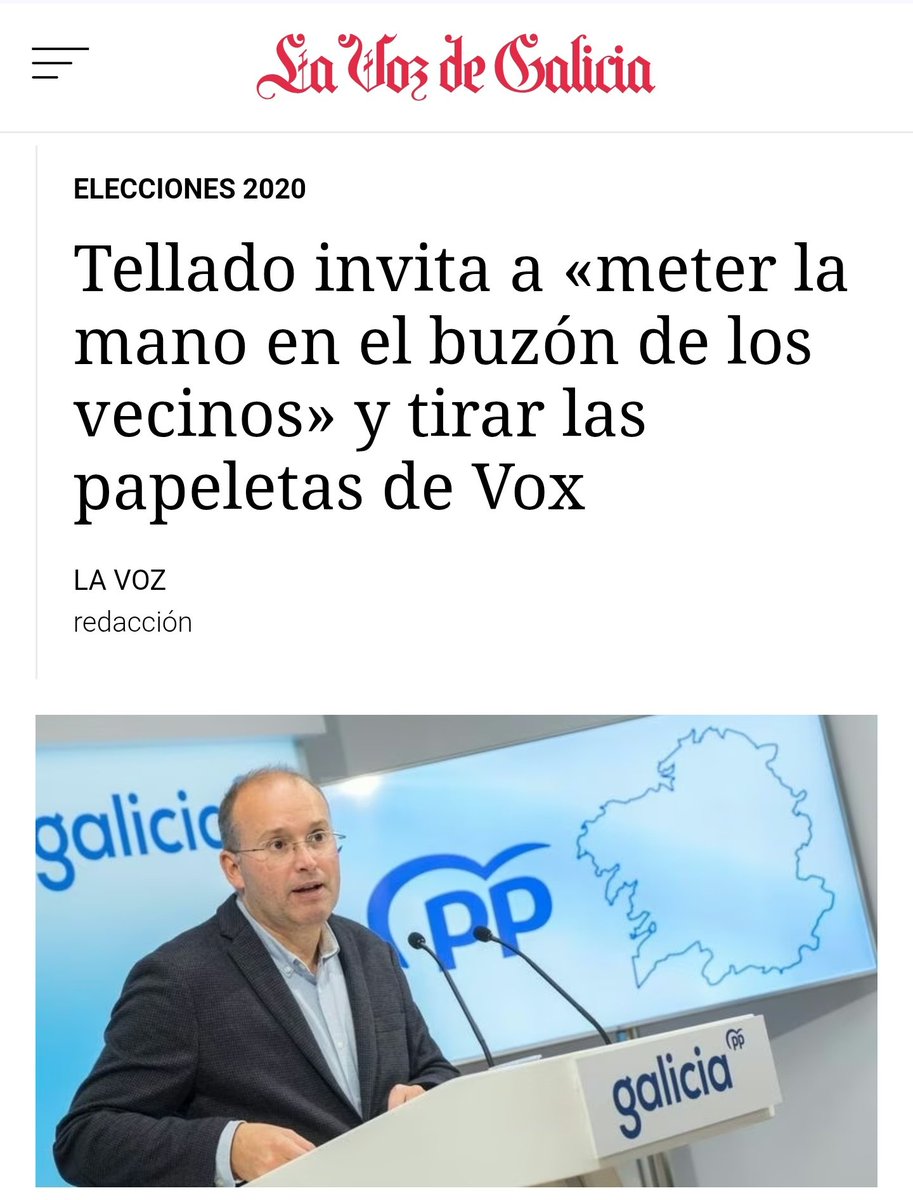 <a href="/Mtelladof/">Miguel Tellado</a> ¿Pero los votos de VOX no tenían que tirarse a la basura?, ¿ahora los quieres?

Aclárate.
