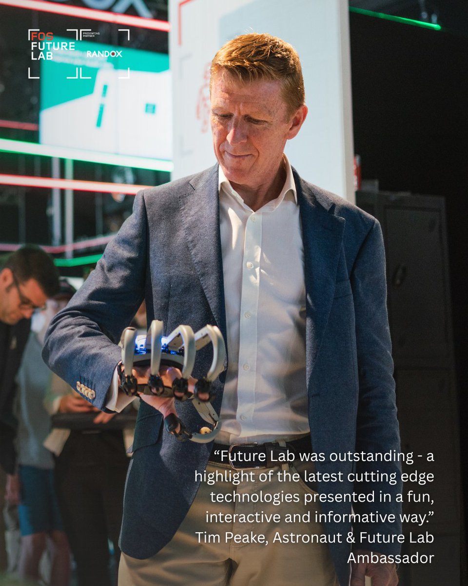 fosgoodwood's tweet photo. It's always great to hear from our #FOSFutureLab presented by @randoxhealth Ambassador Tim Peake. We welcomed the British astronaut — who spent 186 days on the International Space Station — as our Future Lab Ambassador in 2025, and he was keen to share how much it inspires thousands of visitors every year. Will you be making a visit this year? #FOS #FOSTech #Randox