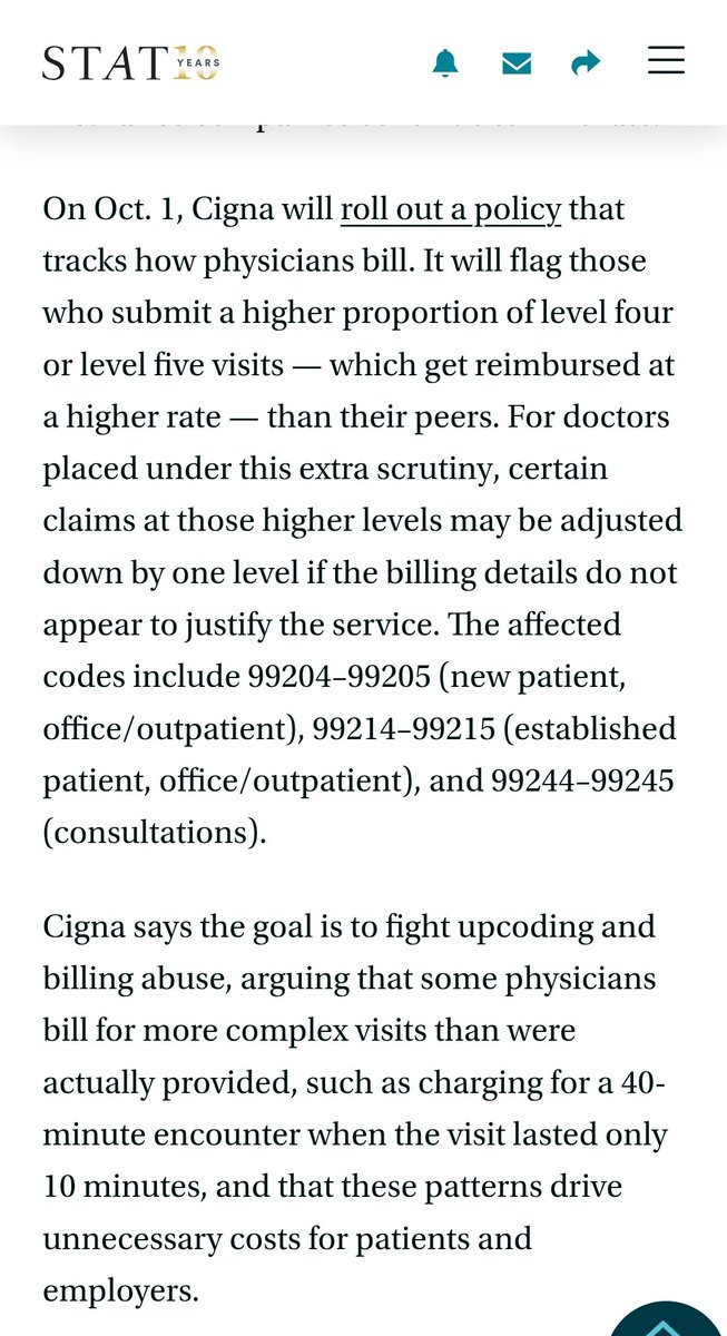 SparkMyInsight's tweet photo. Health insurance companies (Cigna, Aetna, etc.) using AI to downcode.

Review their press releases versus real world actions. https://t.co/BQuGyhvTWN