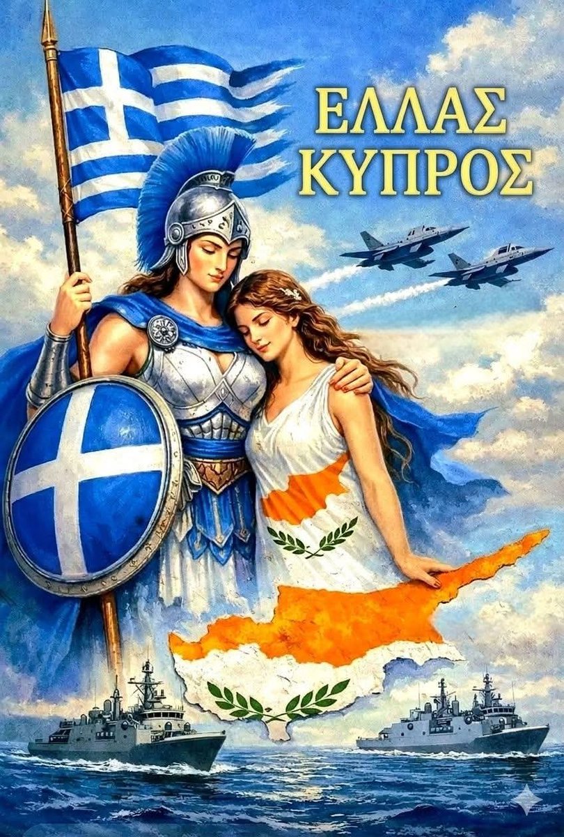 🇬🇷 🇨🇾 🇬🇷 🇨🇾 ✌
''Απ’ τα κόκκαλα βγαλμένη , Των Ελλήνων τα ιερά,            
Και σαν πρώτα ανδρειωμένη, 
Χαίρε, ω χαίρε, ελευθεριά'' . !!