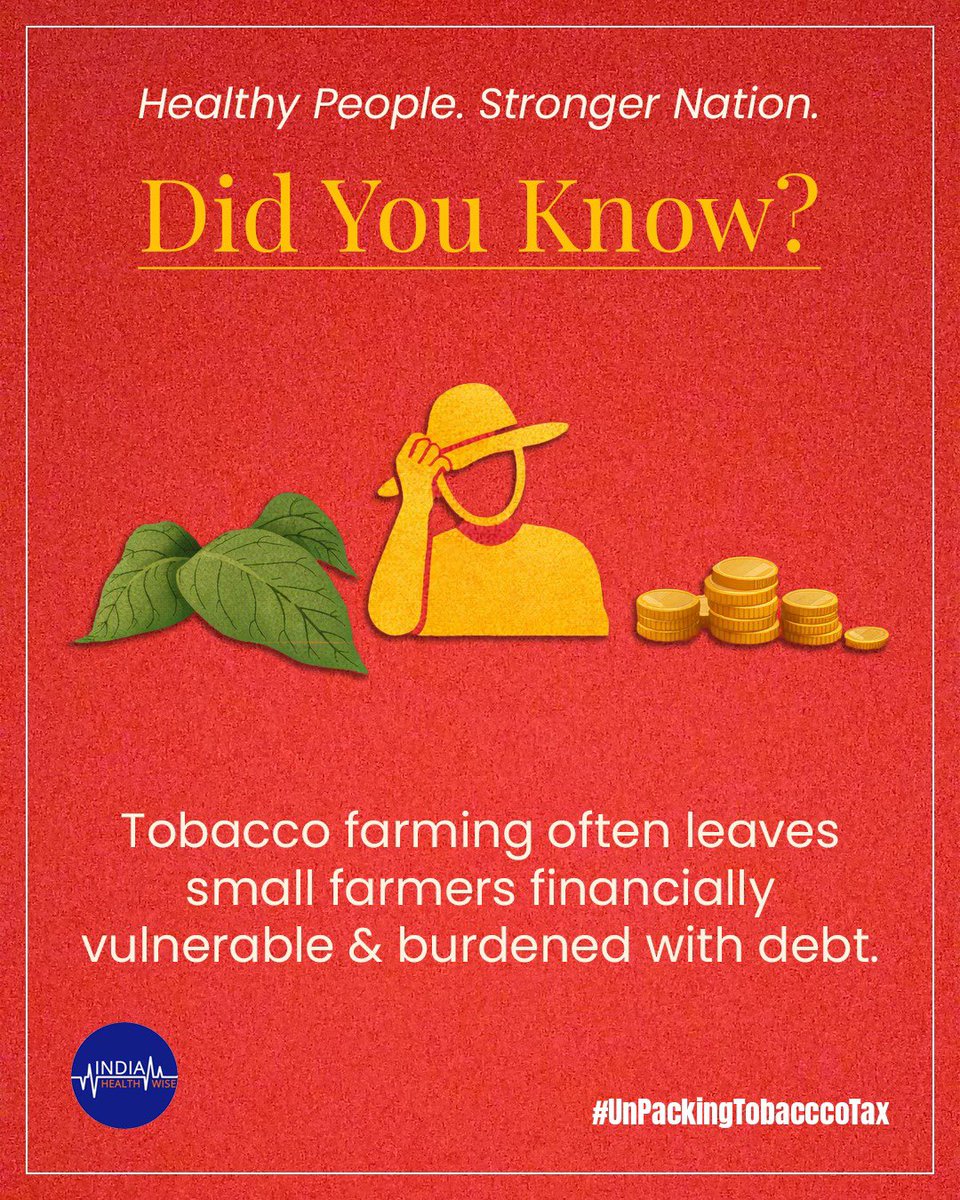 Unpacking Tobacco Tax Myths: 
Understanding the realities behind tobacco farming is important.
Across many regions, small farmers face rising input costs, unstable markets, and financial uncertainty linked to tobacco cultivation.
Healthy People. Stronger Nation.