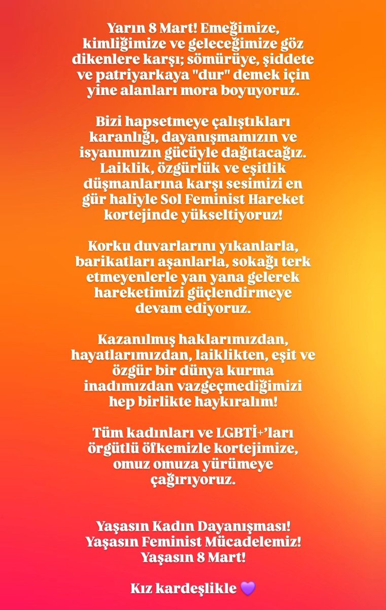 solfeministant's tweet photo. Yarın 12.30'da Aydın Kanza Parkı'nda,
19.00'da Üç Kapılar'da buluşuyoruz! https://t.co/3WrddMhaZs