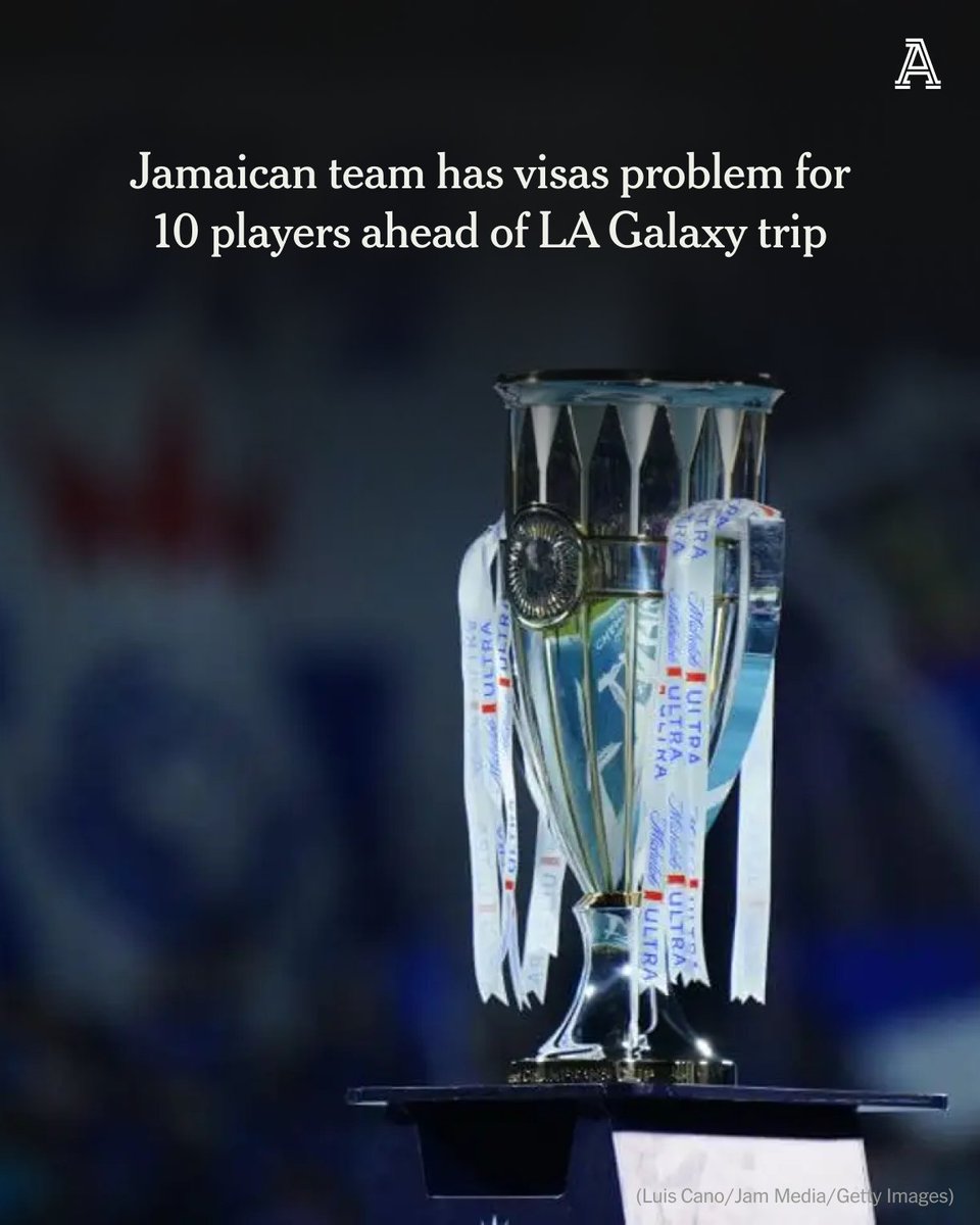 TheAthleticFC's tweet photo. CONCACAF are working with Jamaican team Mount Pleasant after 10 of its players were unable to obtain visas for the club’s Champions Cup match against MLS team L.A. Galaxy on Wednesday.

The governing body for football in North America, Central America and the Caribbean was made aware of the situation and is now trying to resolve the issues in conjunction with Mount Pleasant.

Full story from @Dan_Sheldon_, @HenryBushnell and @mjshrimper ⬇️

🔗 https://t.co/KkeWeJ8nj3