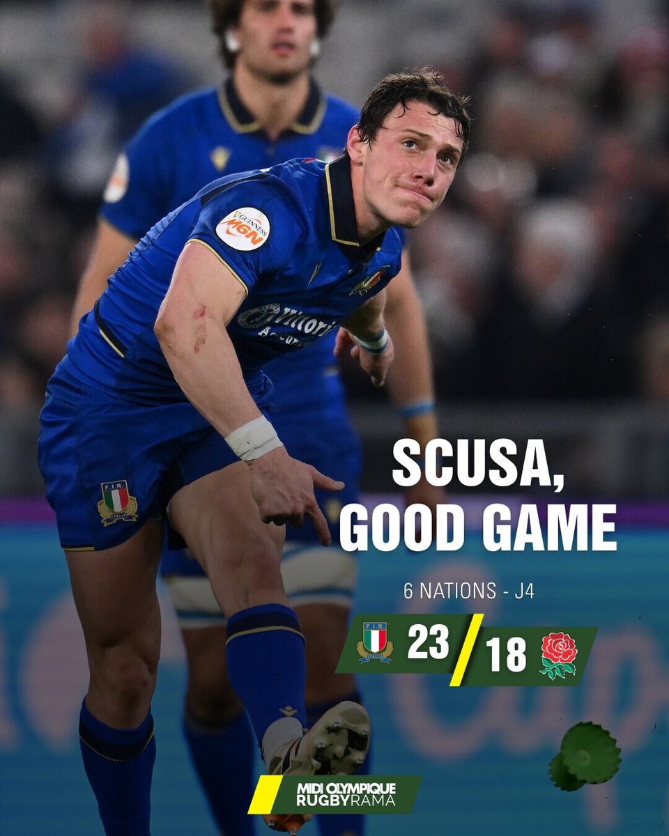 RugbyramaFR's tweet photo. Pour la première fois dans leur histoire, les Italiens ont battu le XV de la Rose dans une compétition officielle.

Au-delà de cette fin de série, l'Angleterre subit son troisième revers dans cette édition 2026 du Tournoi des 6 Nations. https://t.co/kZxwVFuek8