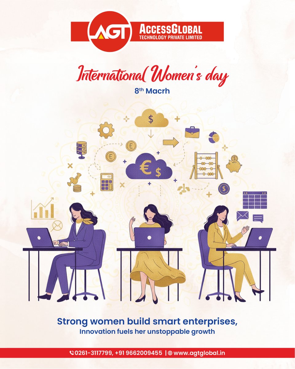 agtplin's tweet photo. Women lead with strength and clarity. Secure compliance and digital tools support every bold step forward. 🌸🔐 
#womensday #securityfirst #leadership #businessgrowth #tally #cctv #computerhardware #accessglobaltechnology #agtpl #accessglobal #surat https://t.co/FWvEFZPMUE