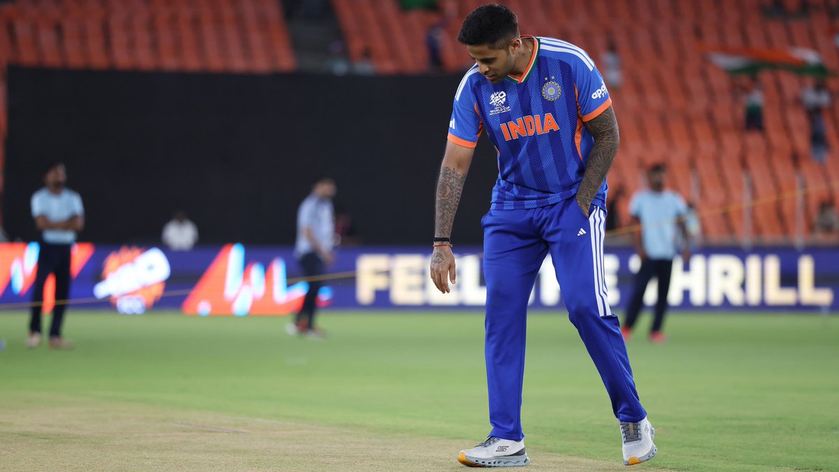 ICC's tweet image. Team India gear up for the ultimate showdown in Ahmedabad 💪

Watch the #T20WorldCup Final LIVE, broadcast details ▶️ icc-cricket.com/tournaments/me…