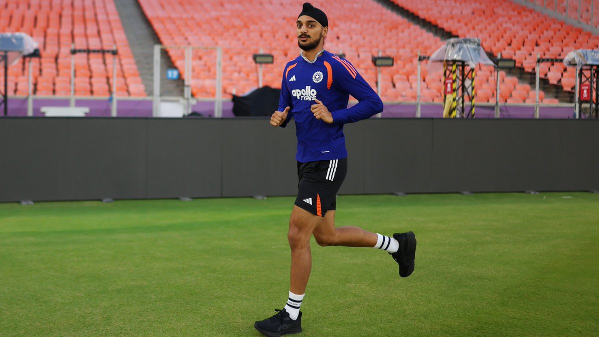 ICC's tweet image. Team India gear up for the ultimate showdown in Ahmedabad 💪

Watch the #T20WorldCup Final LIVE, broadcast details ▶️ icc-cricket.com/tournaments/me…