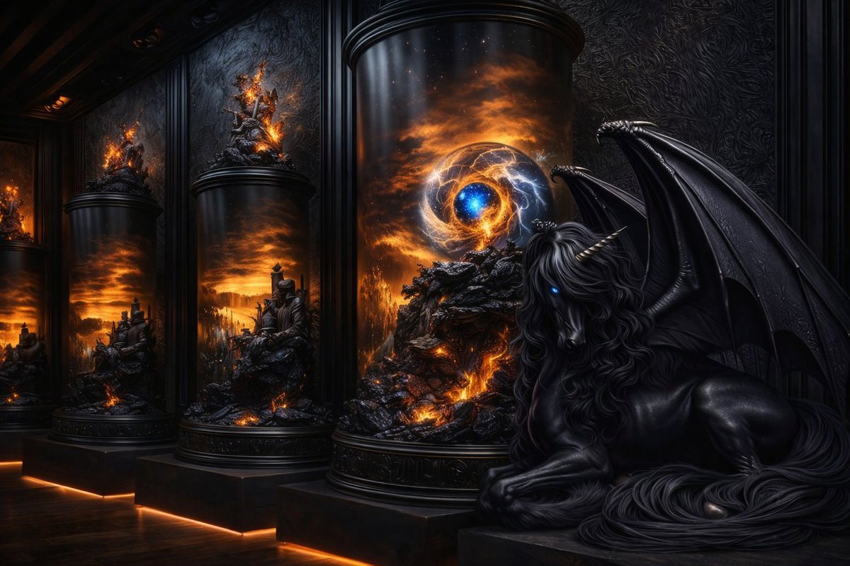 DarleyLance's tweet image. She rests in shadow, breath held tight, a beast of bone an' velvet night. Yet in the dream, her wings ignite a #jewel unbound, a soul in flight… an' you realize the wild was never hers it was the part of you that finally woke untamed magic.

 #vss365