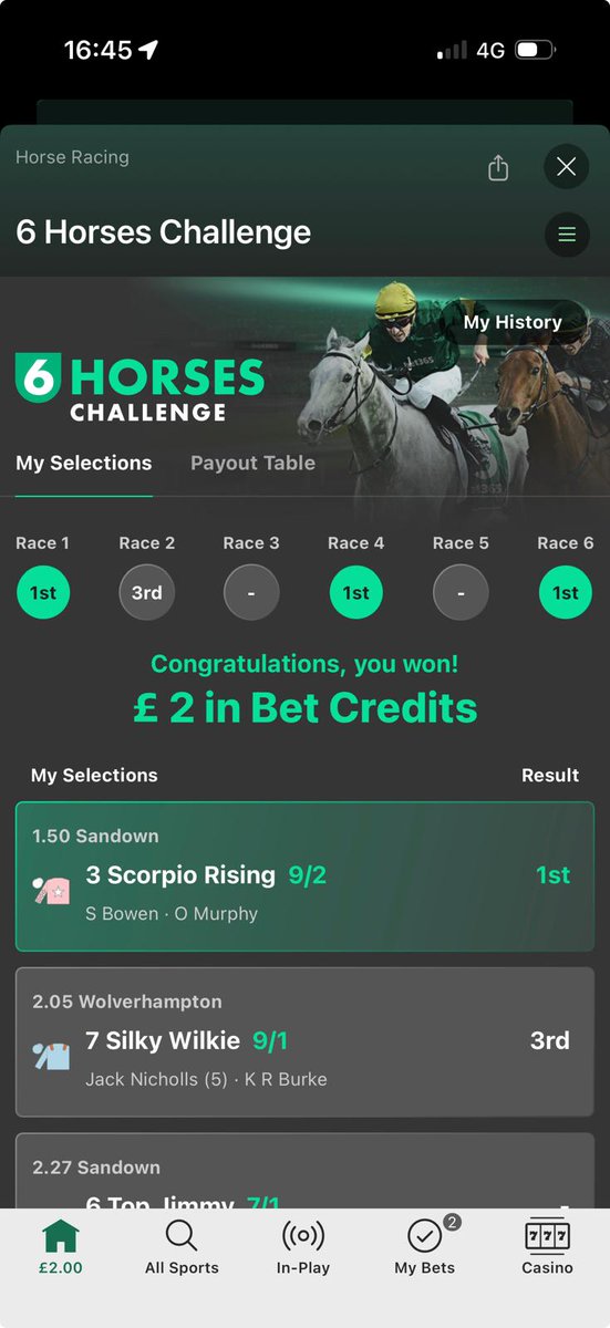 m_tmps's tweet photo. @bet365help hi, one is my mates and one is mine... just wondering how its worked out that ive won 4 races and got less than someone with 3 winners🤣 https://t.co/H457yeZh05