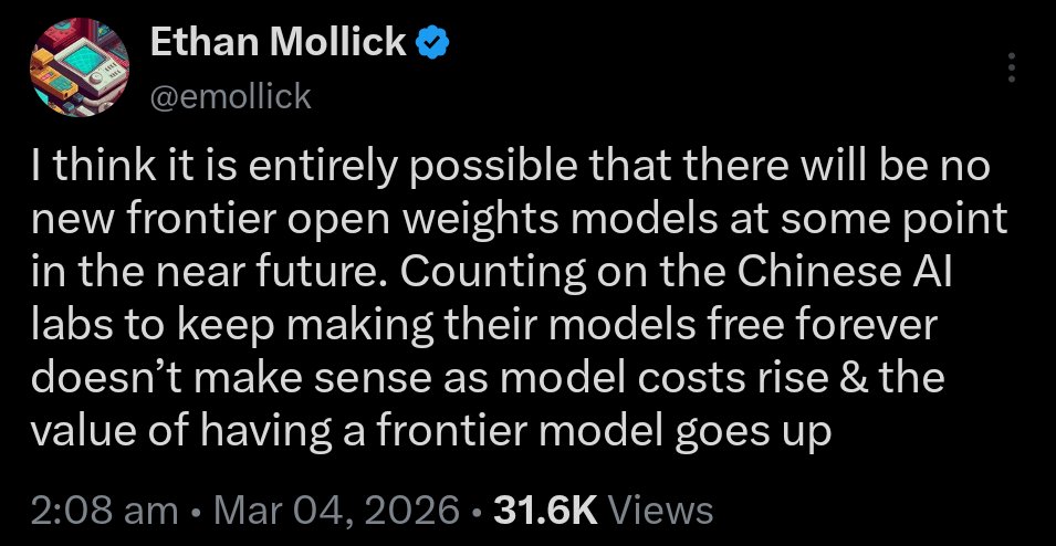 Mollick open weights note