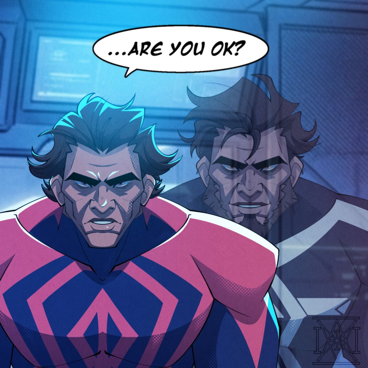 Zax_viii's tweet image. Zaira Francesca Rossi (Nun Spider, Earth-11884) meets Miguel (In her dimension, he used to be Venom and an extremely dangerous authority figure) 

#SpiderManAcrossTheSpiderVerse #MiguelOHara #spiderman2099 #spidersona #spidersociety #venom