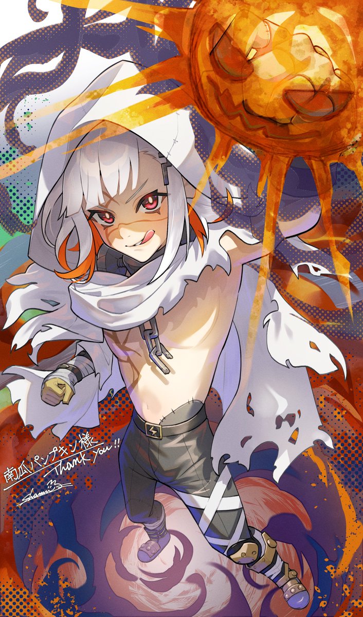 *:｡◤ 朗報 ◢ ｡:*　＃かぼイラスト

 『南瓜パンプキン』 スト６大会用のイラスト！✨🎃✨
シャム先生( #Shamu_0520 )に仕立てていただきました！スト６企画の方で使っていこうと思います！
ベガのODサイコクラッシャー起爆のイメージでお願いしてもらいました！
AI取り込みは禁止カボ！