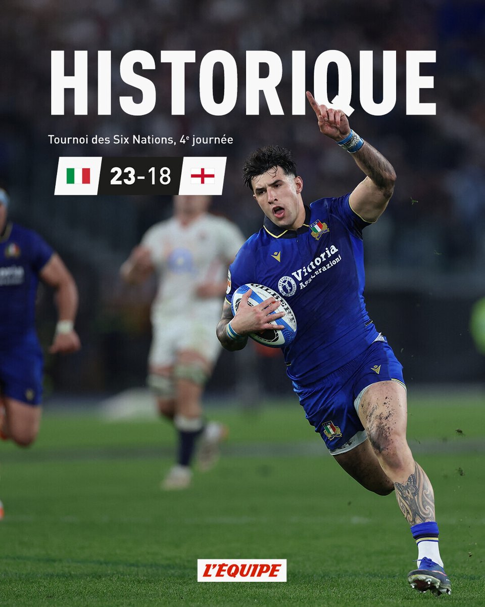 L'Italie bat l'Angleterre pour la première fois de l'histoire > l.lequipe.fr/boa