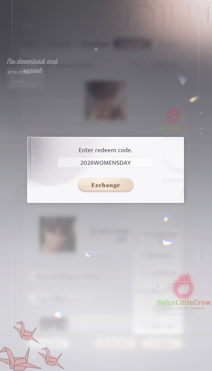 LittleSylusCrow's tweet photo. How to Use Love and Deepspace 
Redeem Codes
  In-game codes you can use now:  
 2026WOMENSDAY https://t.co/bMPaPM8LH6
