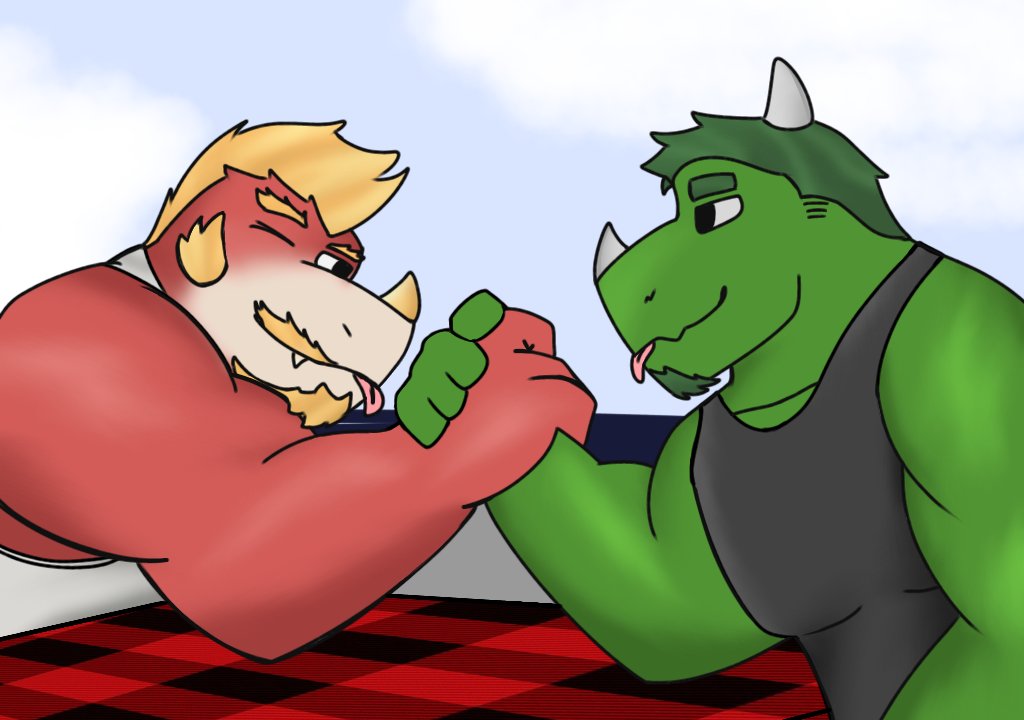 max_dragostar's tweet photo. Arm wrestling 
Ofc i won https://t.co/hXbm6peIso
