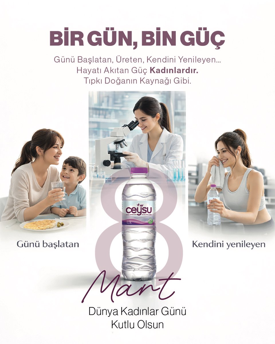 Hayatı başlatan, üreten ve geleceğe yön veren güç…
Kadınlar.
Hayatın her alanında ilham veren tüm kadınların
8 Mart Dünya Kadınlar Günü kutlu olsun. 💜
#8Mart #DunyaKadinlarGunu #KadinGucu #Ceysu #InternationalWomensDay