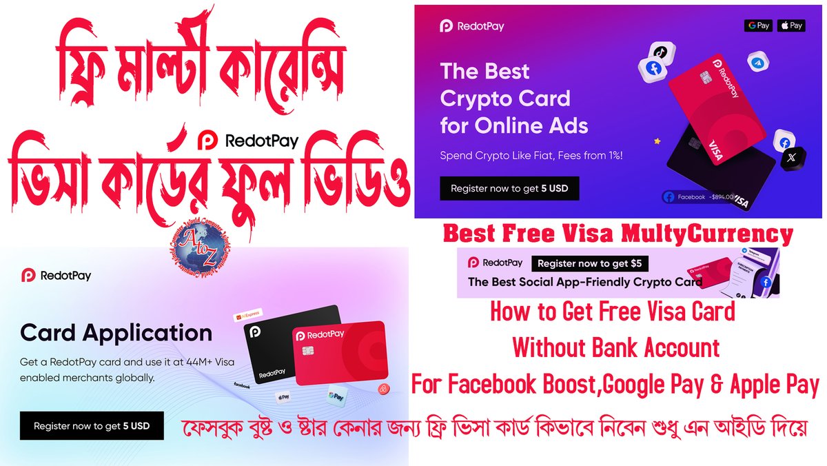 A2z_World's tweet photo. How to Get Free Visa Card Without Bank Account For Facebook Boost, Googl... https://t.co/Wm5E9L90wC via @YouTube https://t.co/mHcgkKuT8K