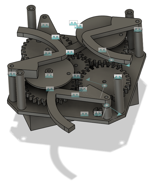 cutax_'s tweet image. 改良設計中。間欠歯車をやめようと思っています。3Dプリンタ製のギアが精度がなくたまに空回りするため。
 #キューブを転がしたい #Maker
