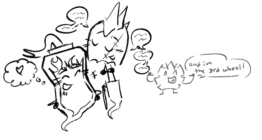 Greygraysock's tweet photo. shows you my oc x canon ship,,👀👀 and cobalt blue i suppose,,,👀👀👀👀

#TDOS #oc #fanart https://t.co/5YJpsKNMUc