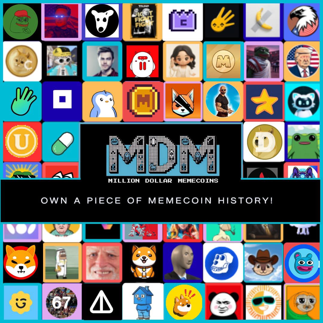 MDMEMECOINS's tweet photo. @coldtrz Trading memecoins is step one

Owning a piece of memecoin history is step two 😉

#MillionDollarMemecoins https://t.co/dN95gYSN4p