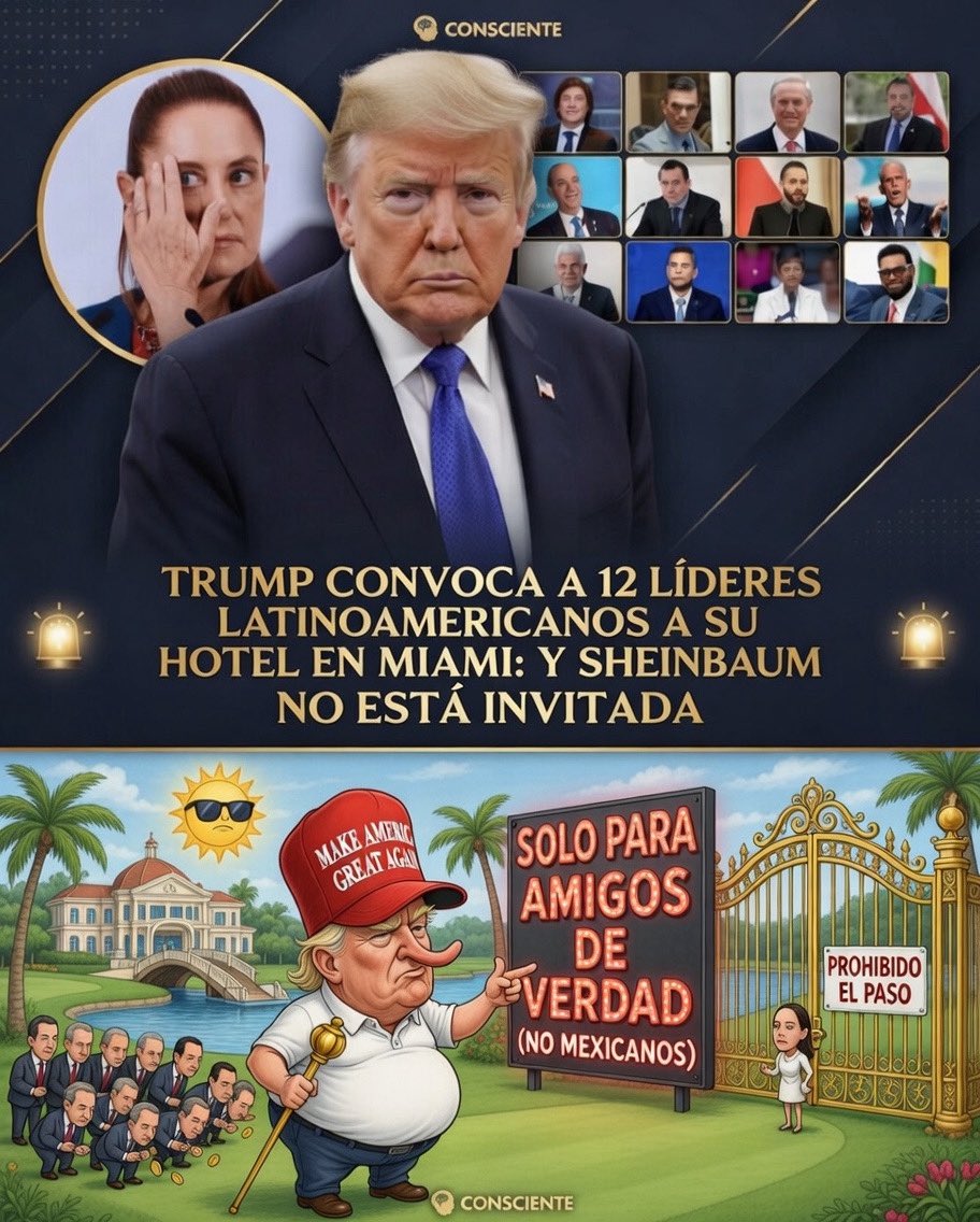 En el green artificial de un resort privado,
se reúnen los que juran lealtad al amo del Norte.
Doce sillas, doce ecos de un mismo guion:
seguridad para ellos, sumisión para los demás.
Y en esa foto caricaturesca,
una mujer de mirada serena observa desde afuera.
No mendiga