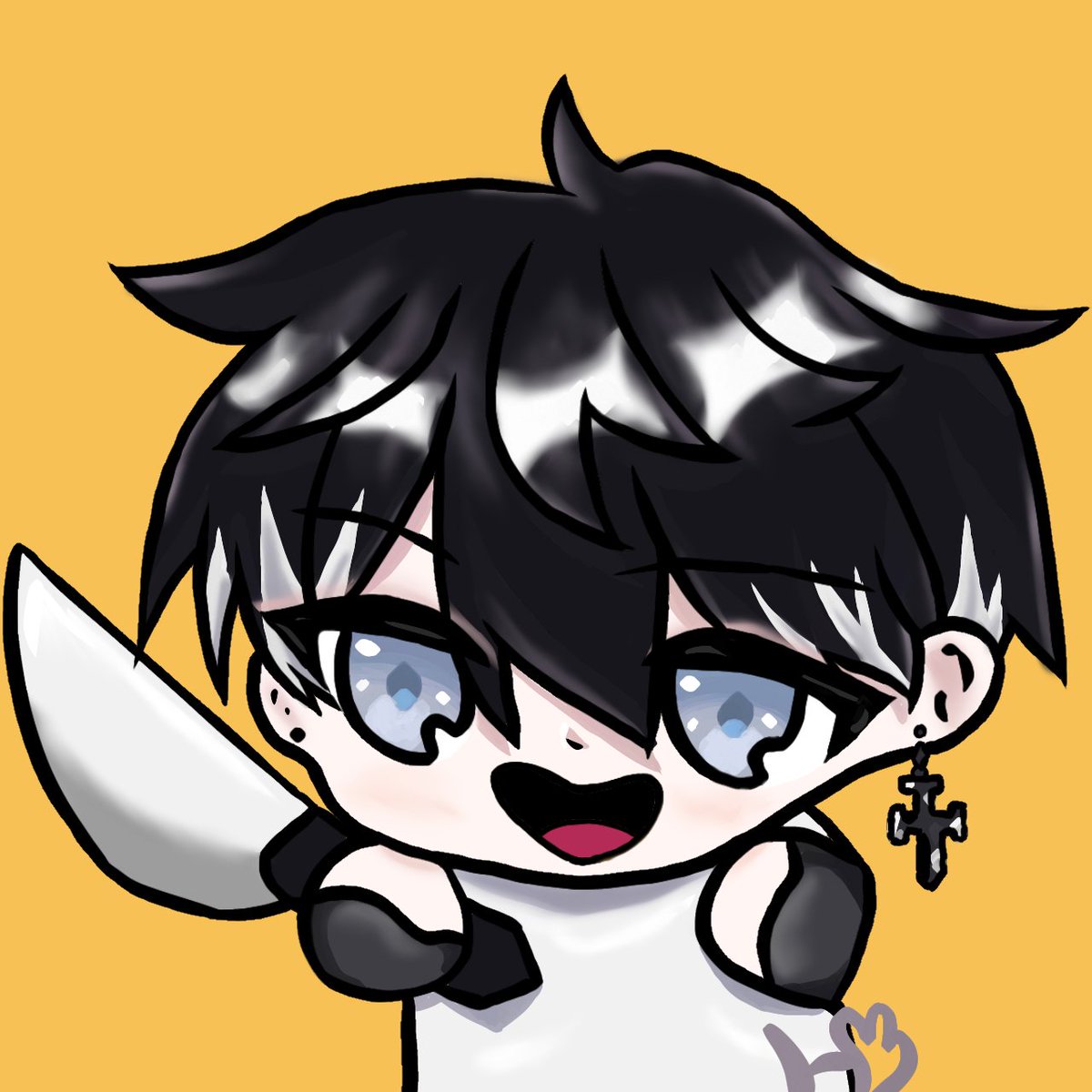 BunnHatter's tweet photo. A little chibi drawing of @/CodeXero0 

#BunnHatter #Bunnlustrator #codeX0art https://t.co/G9c93JwSE5