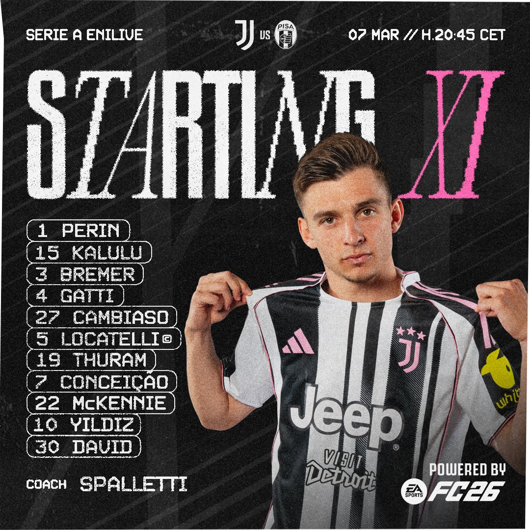 Lining up for #JuvePisa 📜

<a href="/EASPORTSFC/">EA SPORTS FC</a>