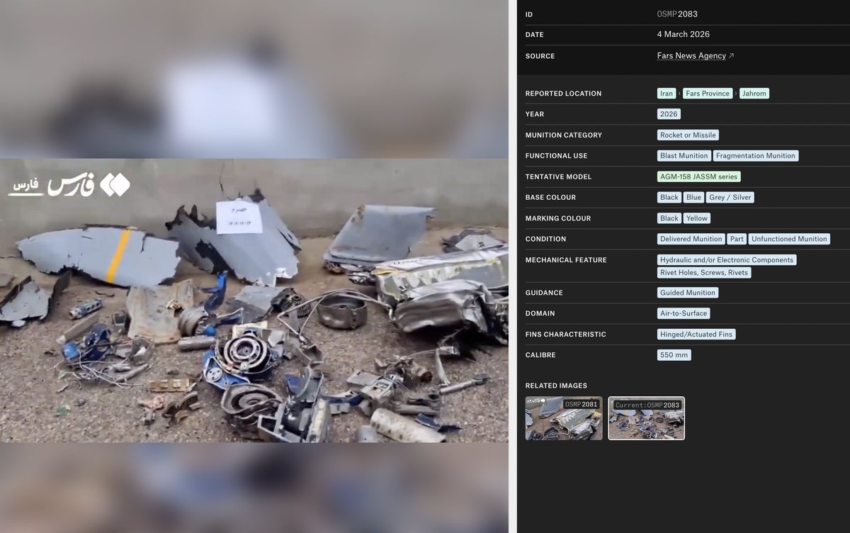 Open Source Munitions Portal tweet media