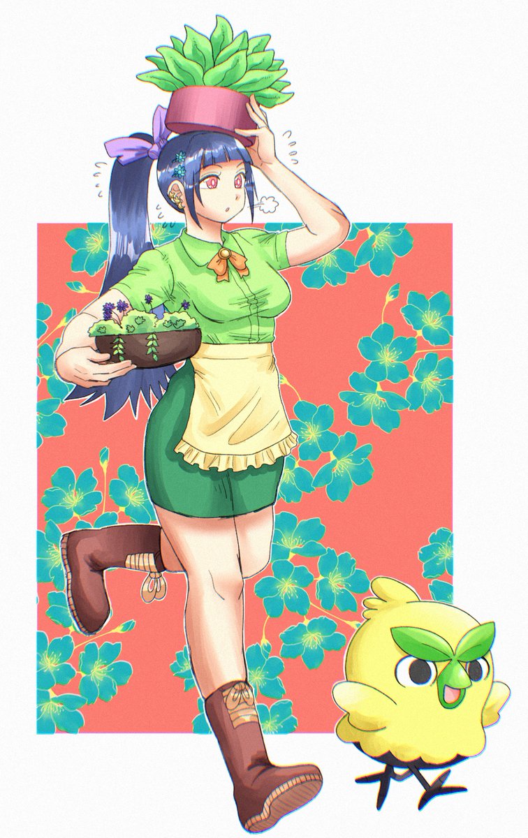 The flower girl and Browt 🪻💐🪻