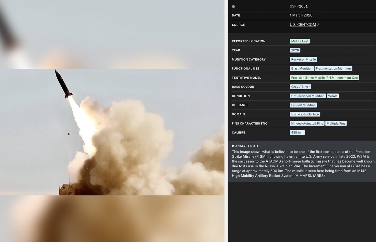 Open Source Munitions Portal tweet media