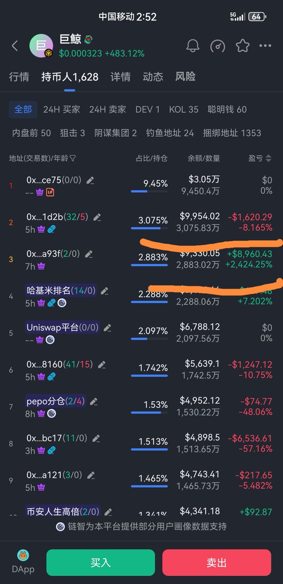 巨鲸 榜一 榜二 这两个傻屌能不能把你们筹码打散一下，有庄来看到都不想拉了