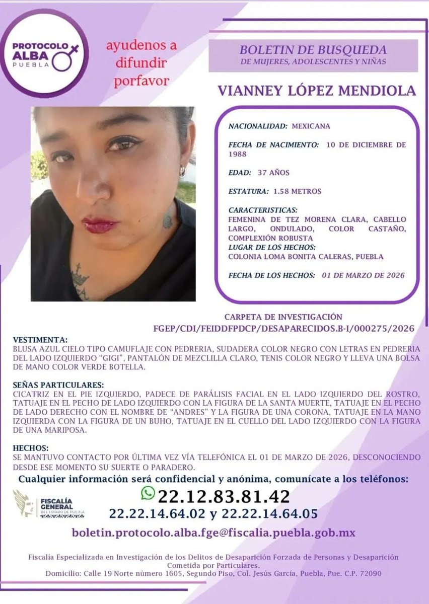 Por favor compartan 🙏🏻es familiar de una prima <a href="/Hechizero_38/">★·.·´HeChIzErO`·.·★</a> <a href="/CazaBots4/">El Bot que opina</a> <a href="/LaAldeaPoblana/">La Aldea Poblana</a>  lamentablemente con este gobierno de porquería <a href="/PueblaAyto/">Puebla Gobierno de la Ciudad</a> <a href="/Gob_Puebla/">Gobierno de Puebla</a> ya nadie está seguro