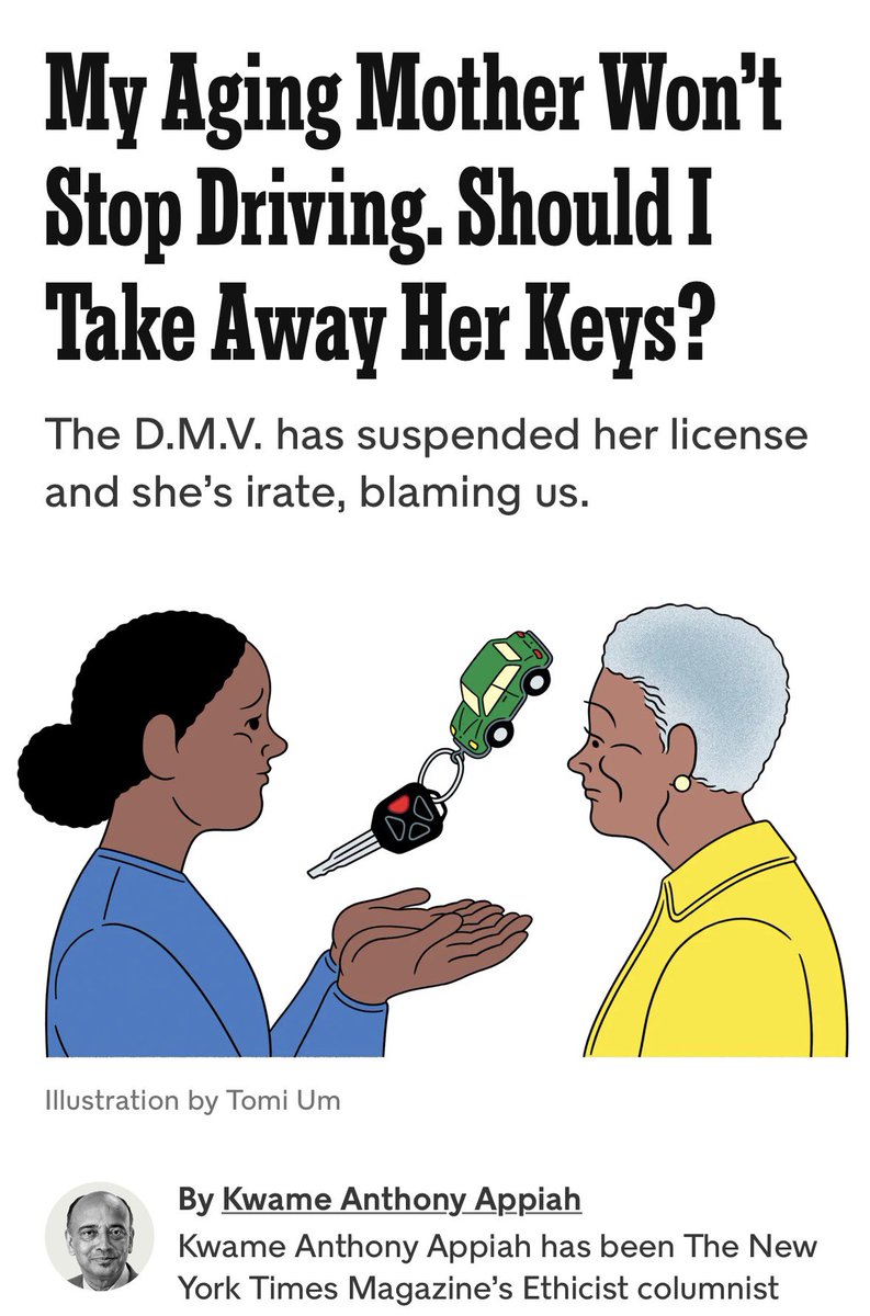 Meanwhile, the aging person whose daughter took away her license “basically said that her life would not be worth living if she couldn’t drive.” I bet not in NYC. You shouldn’t have to own a car to fully participate in life. That is the opposite of freedom
nytimes.com/2026/02/28/mag…